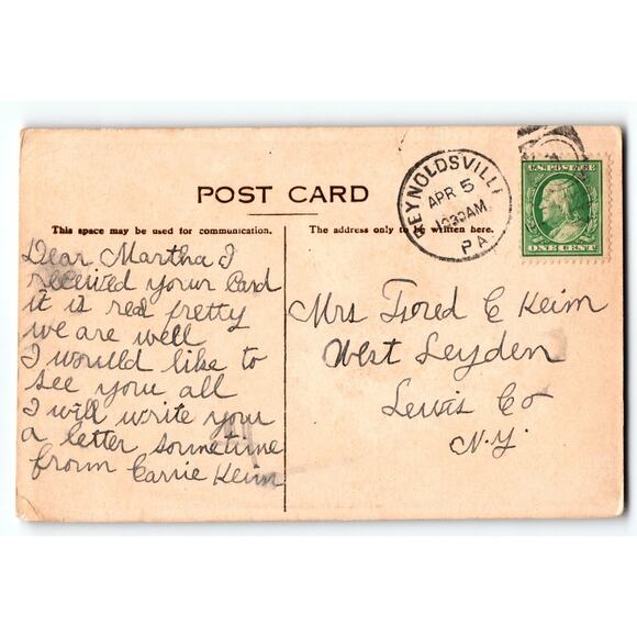 Vintage 1909 Easter Greetings Postcard with Chicks & Nest - Picture 2 of 2